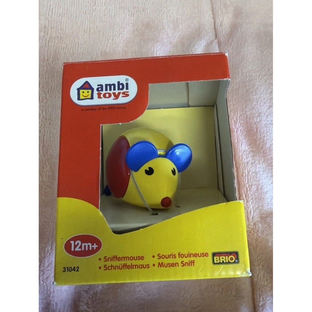 ambi toys Sniffer Mouse Toy Sniffing Rolling Vintage Mouse Sealed NEW
